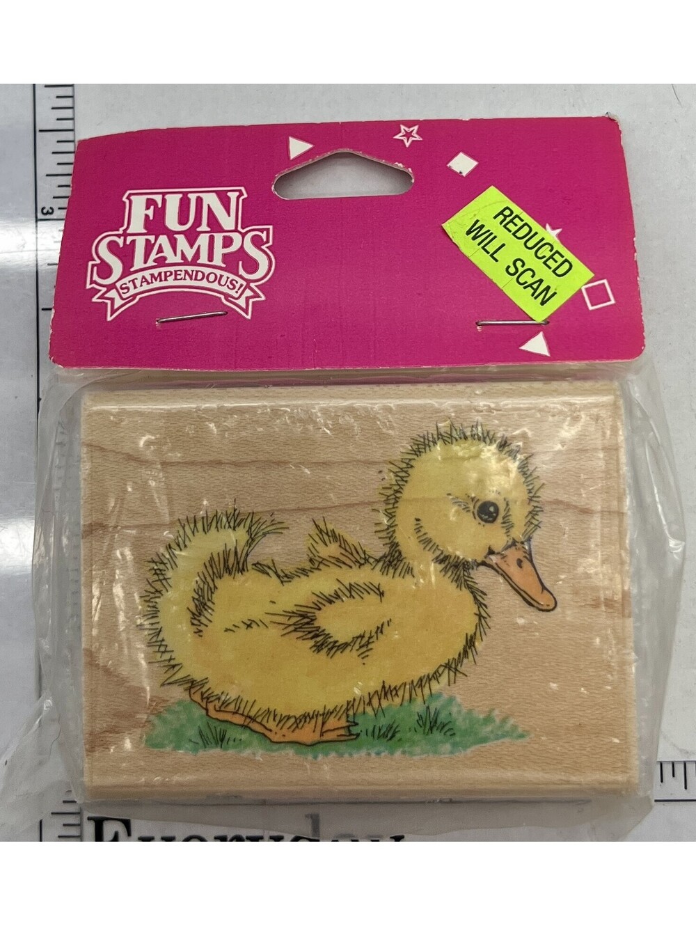 Vintage Stampendous H103 Duckling Easter Wood Rubber Stamp New Old Stock